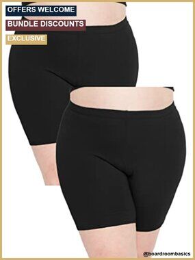 High Waisted Biker Shorts for Women Plus Size Cotton Spandex 1X-7X